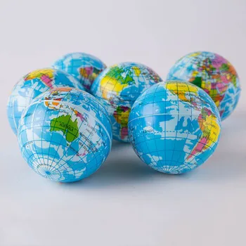 

World Map Foam Earth Globe Hand Wrist Exercise Stress Relief Squeeze Soft Foam Ball Autism Mood Relief Healthy Toys Hot Selling