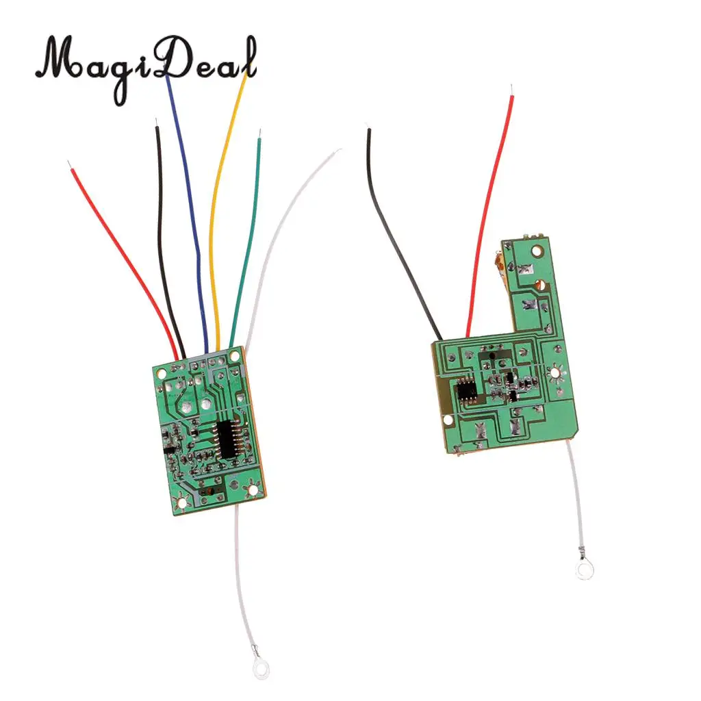 27M 4CH Remote Control Module Receiver & Transmitter Wireless Board with Antenna for Mini DIY RC Toy Car Accessories