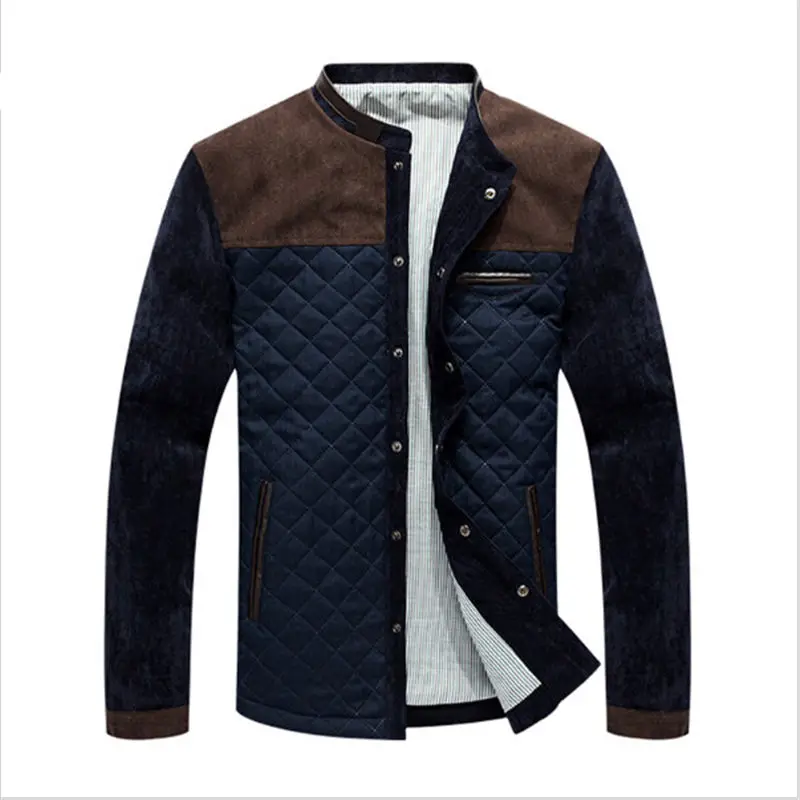 2018 New Spring Men's Collar Jacket Unlined Jacket Slim Corduroy