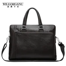 WILIAMGANU EMS / DHL shipping Genuine leather briefcases men Large capacity briefcase laptop bag bolso hombre cartera hombre