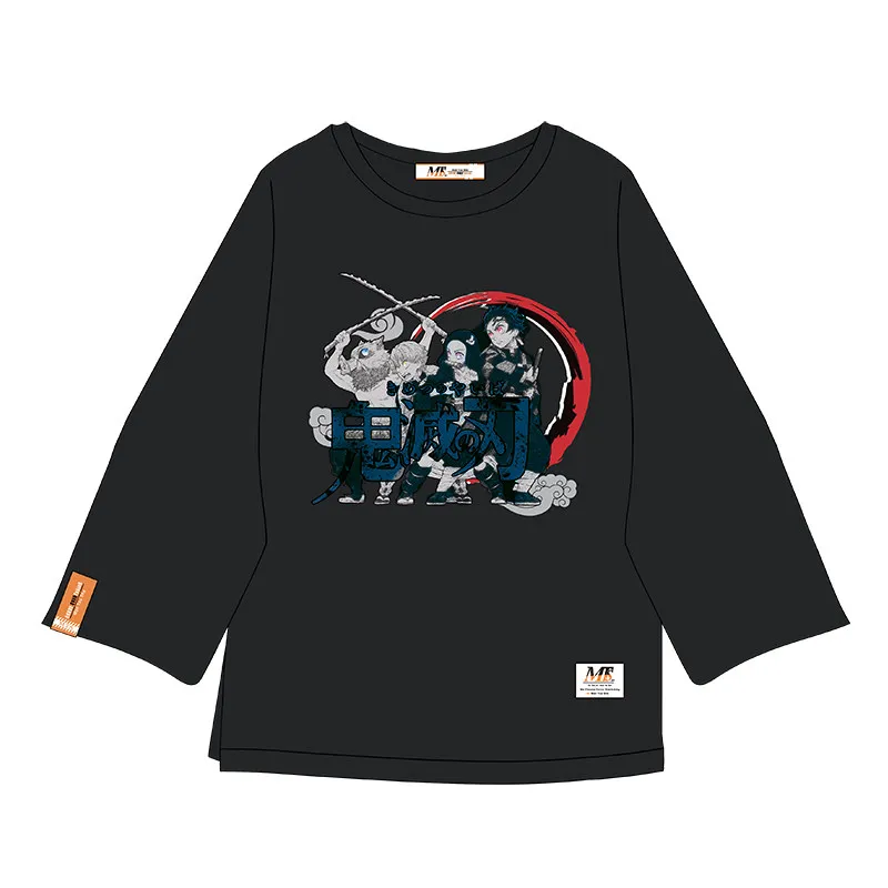 Летняя футболка японского аниме Demon Slayer: Kimetsu no Yaiba для косплея, черная футболка для мужчин и женщин, Повседневная футболка с коротким рукавом, топы, M-XXL