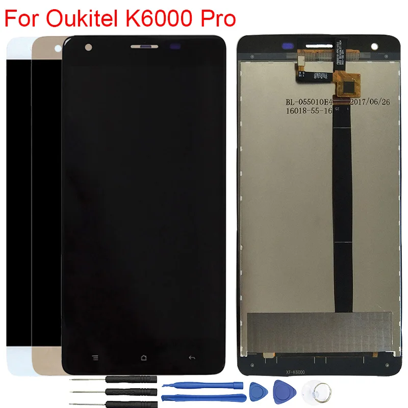 

Original LCD For Oukitel K6000 Pro Screen Display Touch Panel Digitizer Assembly 5.5 Inch 1920*1080 Replacement LCD Screen