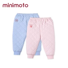 Осенние брюки для новорожденных девочек, одежда, стеганые хлопковые теплые плотные однотонные Штаны унисекс для малышей, Длинная зимняя одежда для малышей