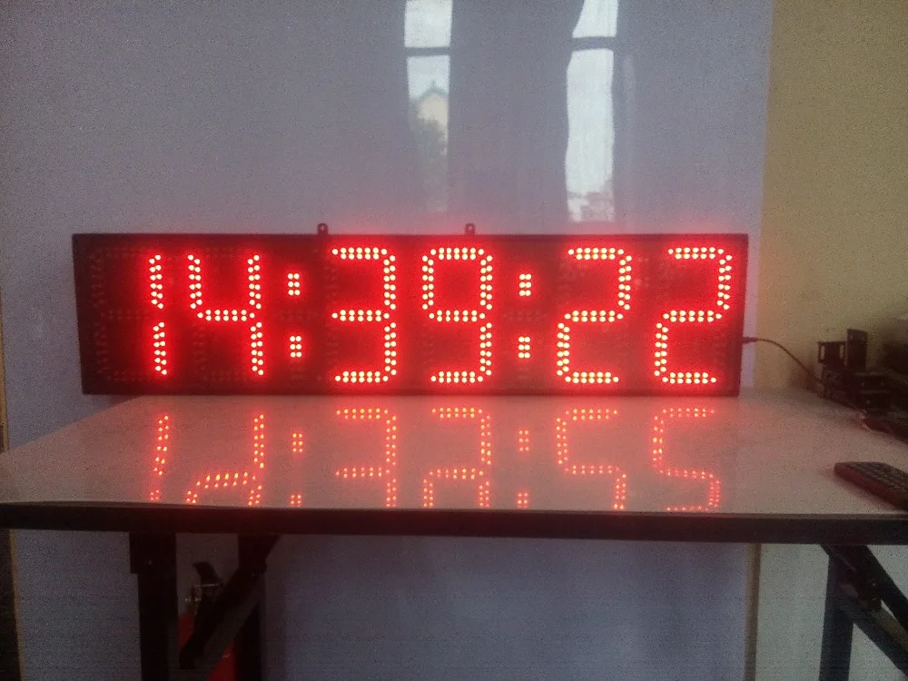8 дюймов красный часов, минут и секунд светодиодный часы(HST6-8R