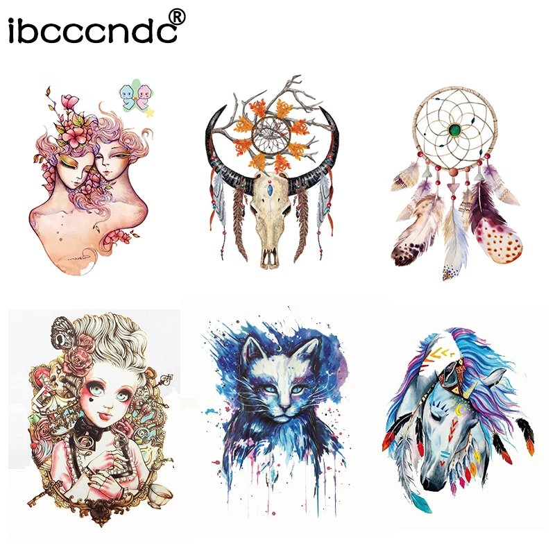 

1 Sheet Beauty Decal Waterproof Tattoo Sticker Cute Colored Horse Animal Pattern Women Girl Body Art Temporary Tattoo Removable