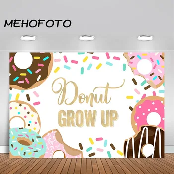 

Donut Grow Up Backdrop Birthday Cake Dessert Photo Studio Background Newborn Baby Shower Party Decoration Photography Backdrops
