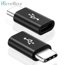 Hsmeilleur Тип C адаптер Micro USB к USB C конвертер кабель синхронизации данных и зарядки адаптер для samsung S10 A50 huawei P30 Pro P20