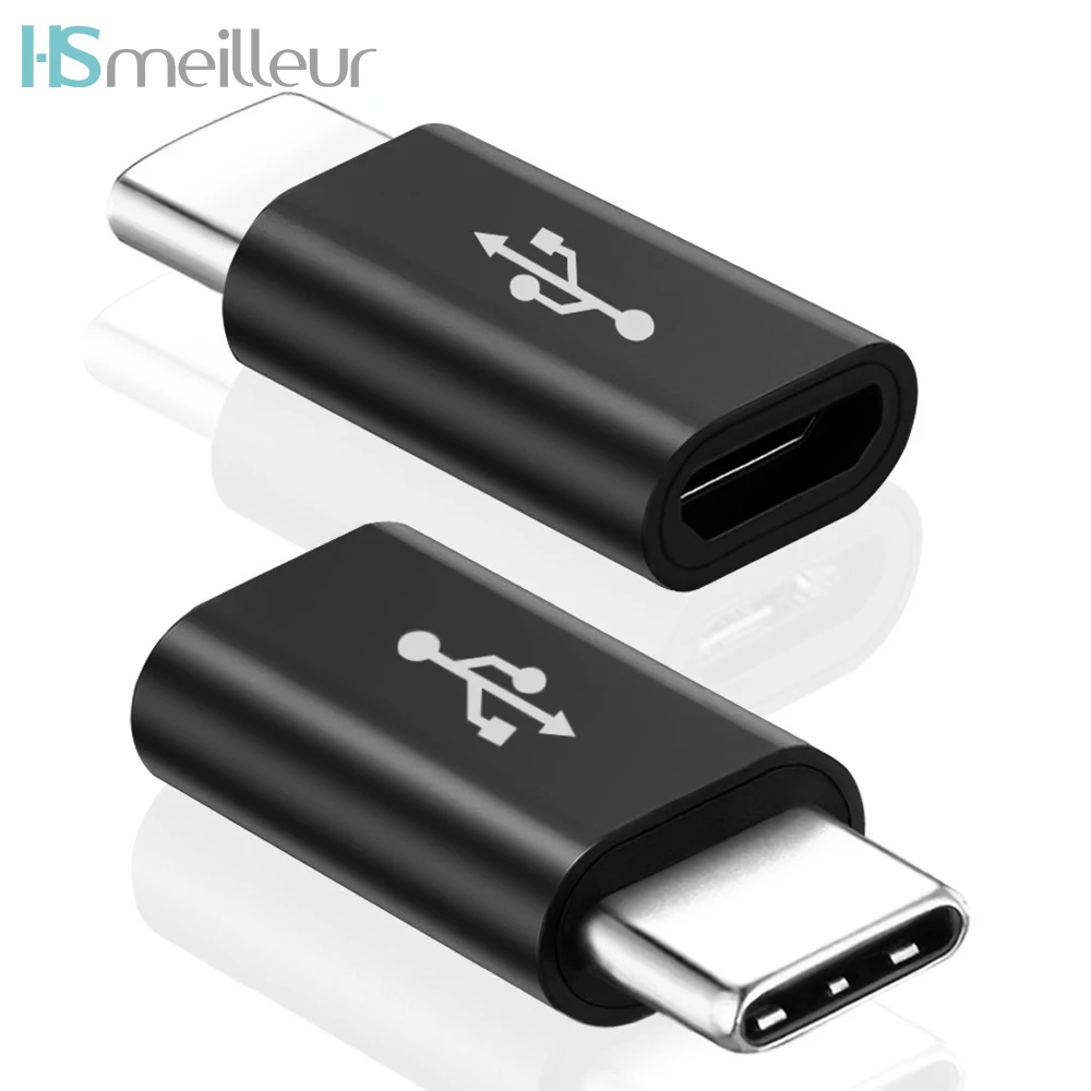 

Hsmeilleur Type C Adapter Micro USB to USB C Converter Data Sync Charging Cable Adaptor For Samsung S10 A50 Huawei P30 Pro P20