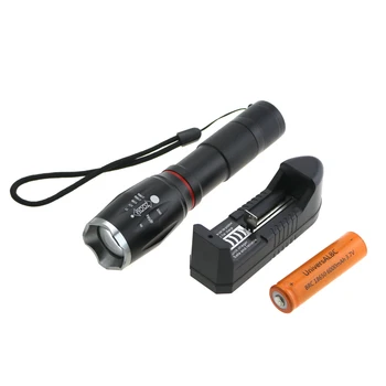 

Zoomable Led Flashlight 4000 Lumens CREE XML T6 Torch Hidden COB Design Flashlight Tail Super Magnet Design With 18650 Battery