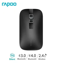 Rapoo Multi-modo Silencioso Mouse com 1300 dpi Sem Fio Bluetooth 3.0/4.0 RF 2.4 ghz para 3 Dispositivos conexão Home Office Ratos # M550 #(China)
