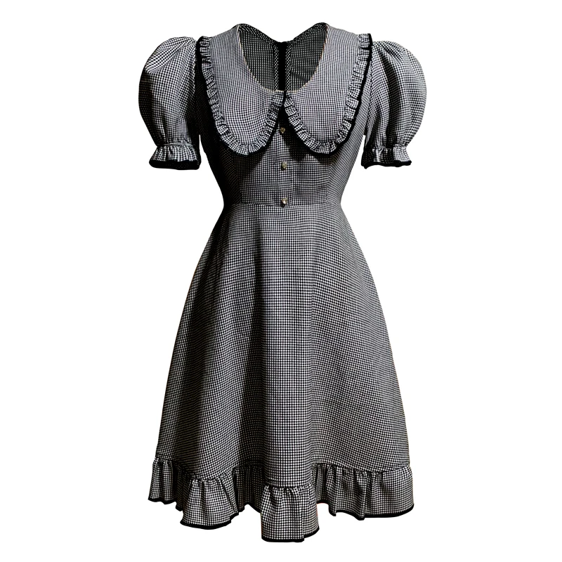 2019 Nieuwe Aankomst Koop Korte Jurk Zanzea Vrouw Jurk Retro Hoge Taille Bladerdeeg Mouw Pop Kraag Plaid Zomer Franse Campanulaceae 2019 Nieuwe Aankomst Koop Korte Jurk Zanzea Vrouw Jurk Retro Hoge Taille Bladerdeeg Mouw Pop Kraag Plaid Zomer Franse Campanulaceae