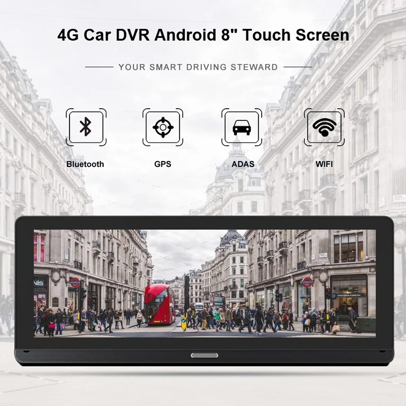 Видеорегистратор ANSTAR 8 ''IPS 4G с двойным объективом регистратор зеркал