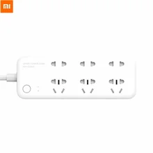 Xiaomi Mijia Smart 6 портов электрическая розетка переключатель синхронизации патч-плата приложение wifi Пульт дистанционного управления розетка