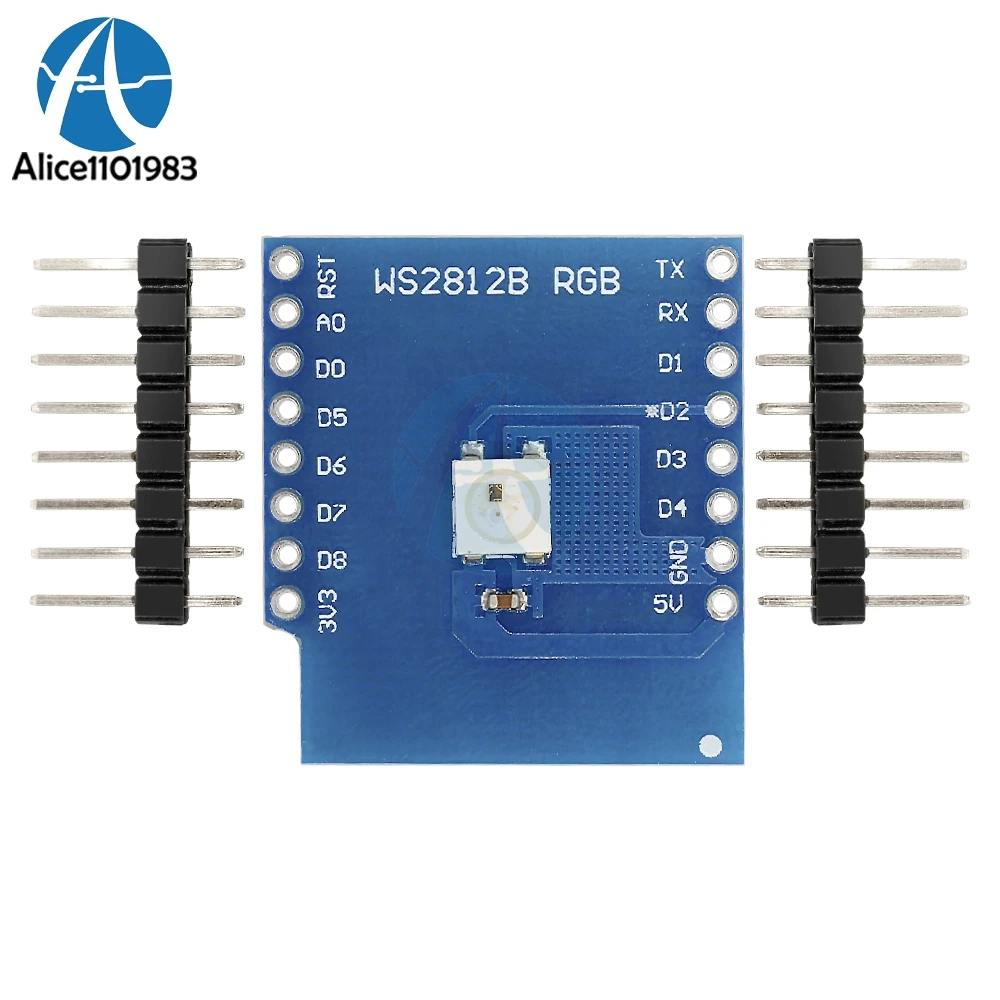 Esp8266 для WeMos D1 WS2812B RGB щит Mini ESP8266 Модульная плата с HT Pins Diy электронная печатная
