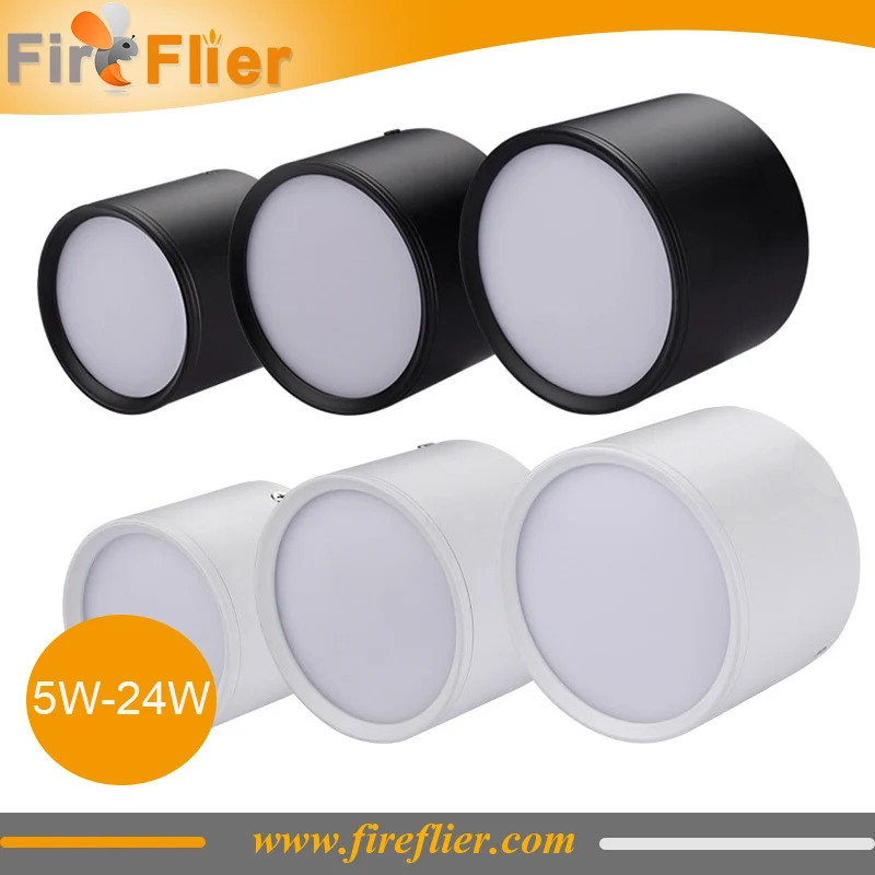 

6pcs/pc ceiling led down light surface mounted 5w 9w 12w 15w 24w led ceiling lamp 3inch 4inch 5inch 6inch 8inch round panel led