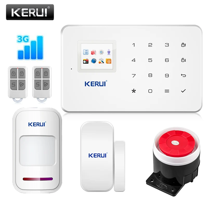 KERUI G183 3g Беспроводная GSM WCDMA домашняя система охранной сигнализации приложение управление с детектором движения датчик двери охранная сигнализация