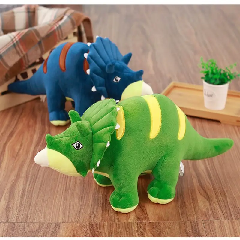 Kawaii динозавр детские игрушки крутые трицератопы плюшевые игрушки мягкие животные детские игрушки милый подарок на день рождения для детей Прямая