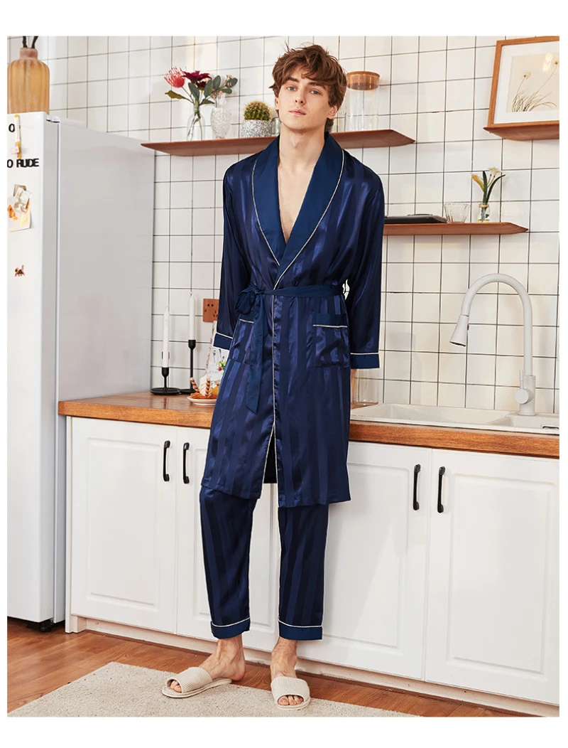 Men's pajama sets with robe Clearance