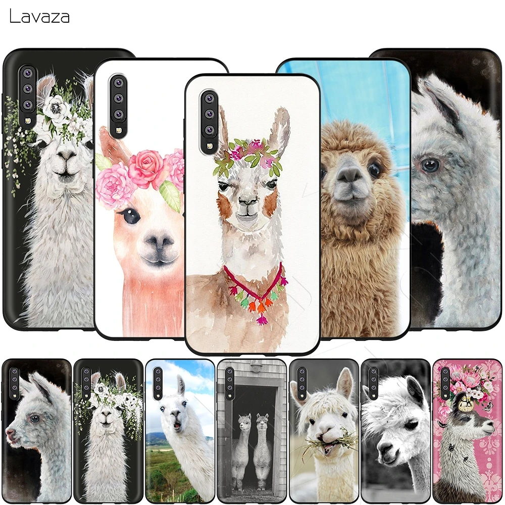Lavaza лама ламы альпаки чехол с животным узором для Samsung Galaxy S6 S7 край J6 S8 S9 S10 плюс A3 A5