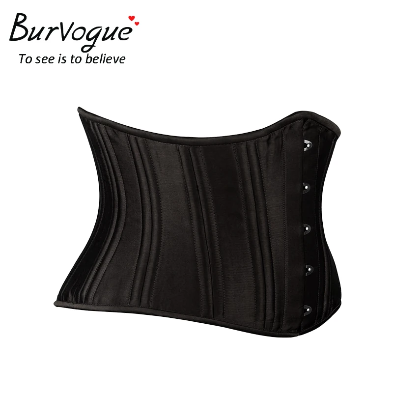 Burvogue Waist Control Corset Underbust Women Corsets Bustiers Satin Double Steel Bone Corset Waist Cincher Corselet XXS-6XL Burvogue Waist Control Corset Underbust Women Corsets Bustiers Satin Double Steel Bone Corset Waist Cincher Corselet XXS-6XL