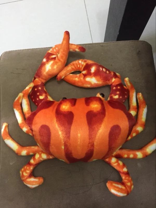 

1pc 27cm 38cm sea world animal simulation steamed hairy crab plush doll hold pillow cushion boy funny gift prize stuffed toy