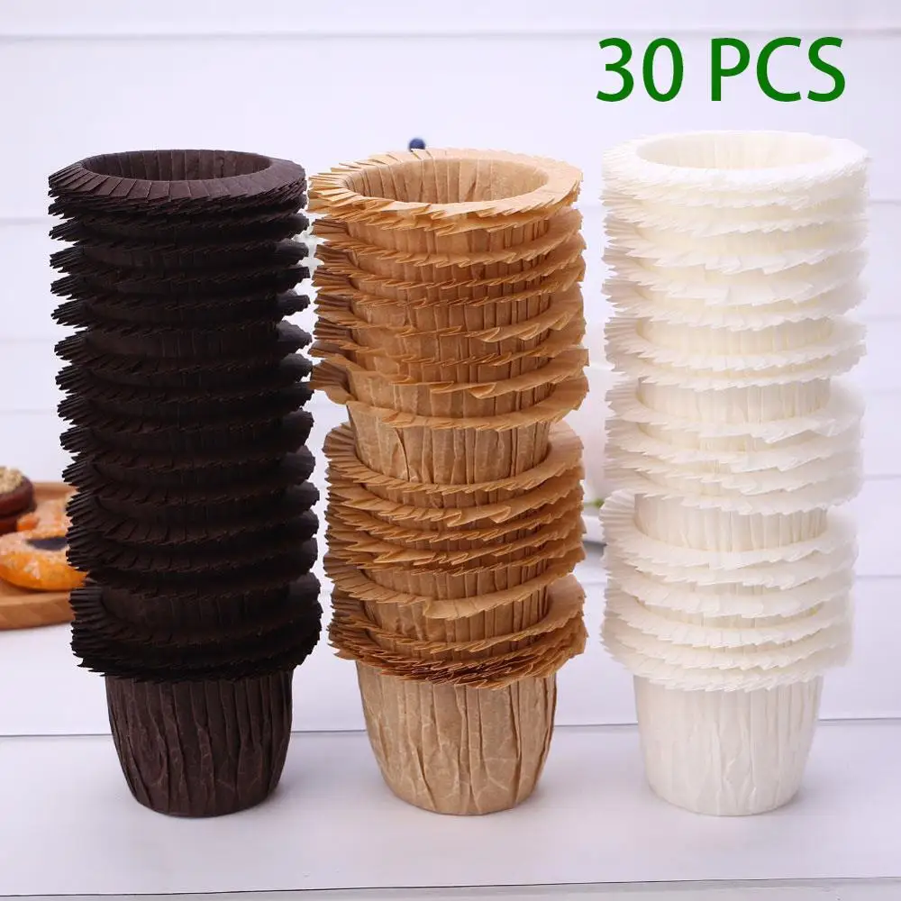 

30Pcs Oil-proof Paper Cake Liner Case Cupcake Holder Cute Party Muffin Cups Christmas Tool DIY Baking Wrapper Cake Holder