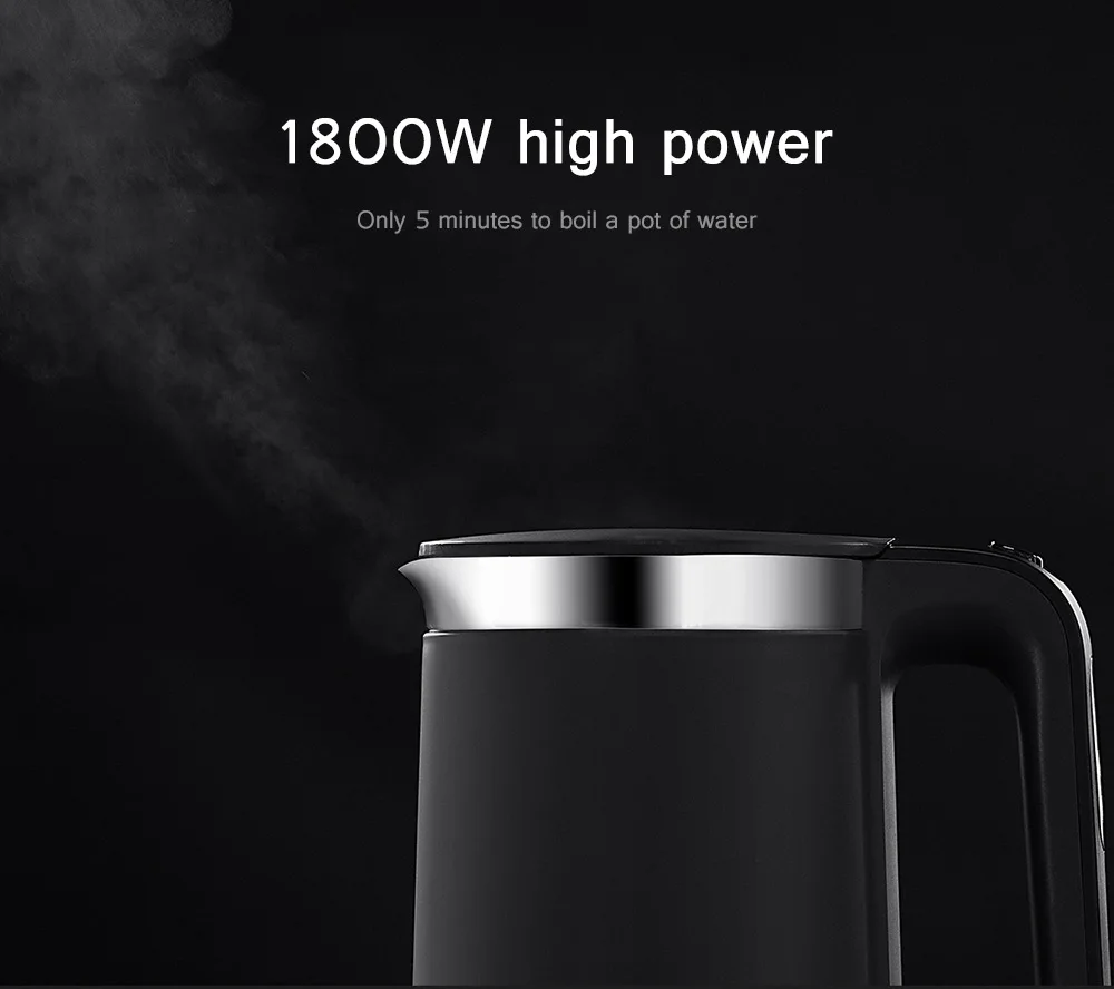 01 VIOMI 1800 л Вт умный электрический чайник ручной мгновенный нагрев OLED чайник для воды автоматическая защита от отключения питания