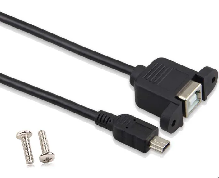 10 قطعة 0.5 m البسيطة USB 5Pin الذكور إلى USB 2.0 نوع B الإناث طابعة كابل تركيب اللوحة