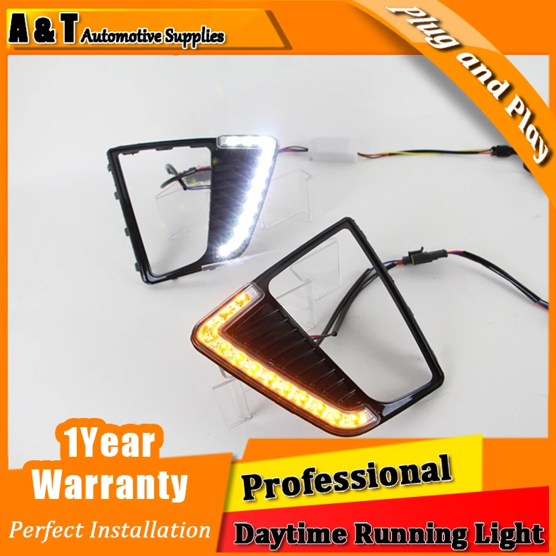 

Car styling For Hyundai ix25 LED DRL ix25 High brightness guide LED DRL led fog lamps daytime running lights L shape