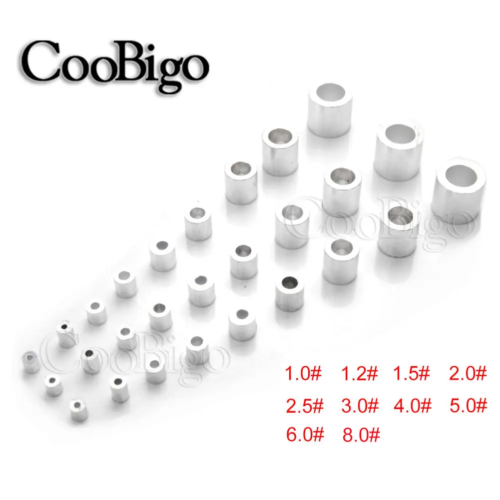 

10pcs Cord Lock Cable Crimps Sleeves Aluminum Cable Stopper Ferrule Stops for Snare Wire Rope Clip Fittings Hardware M1.0~M8.0