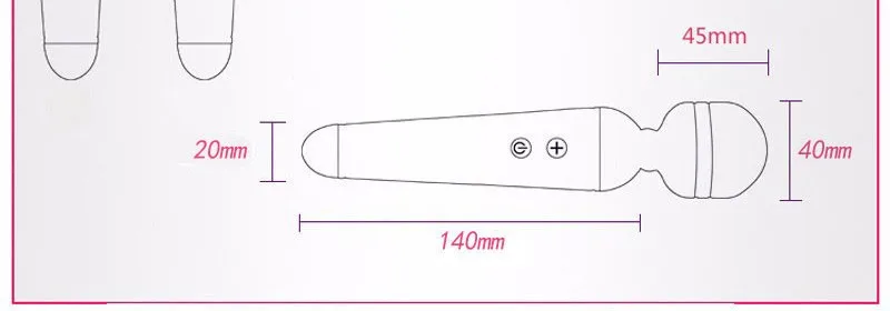 Black wolf Super Powerful oral clit vibrators for Women USB Rechargeable AV Magic Wand Massager Vibrator Adult Sex Toys for Wome 9