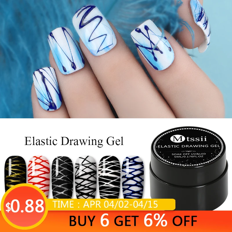

Mtssii Nail Spider Gel Creative Wire Drawing Nail Gel Point Line Web Painting Polish 5ml Elasticity Soak Off Spider Gel Varnish