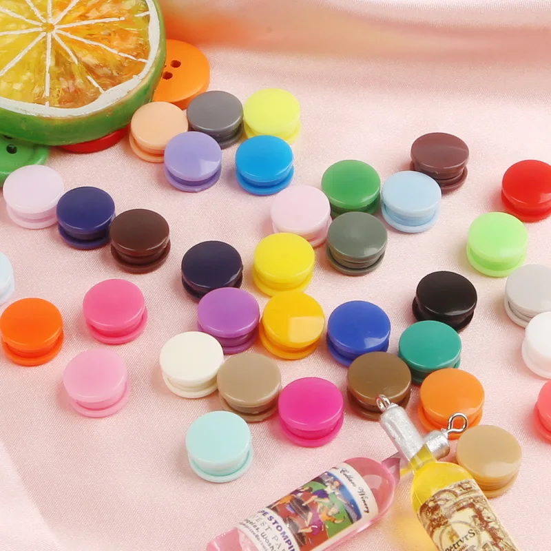 

20 Set 12mm Candy Color Round Plastic Snaps Button Fasteners Quilt Cover Sheet Button for Baby Clothes Clips Garment Accessories