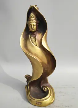 

Collection archaize brass Guanyin bodhisattva Backflow incense burner