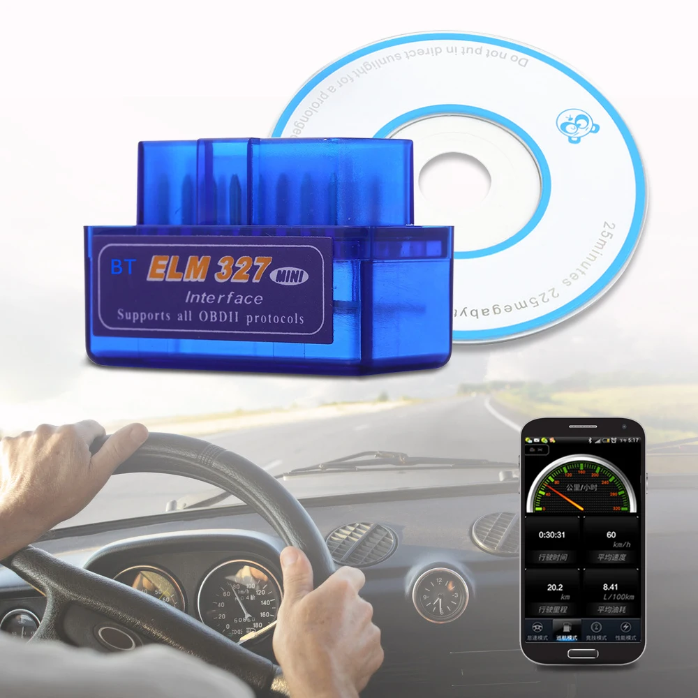 Hot Selling Mini ELM327 Auto Scanner Bluetooth OBD2 For Android Torque OBDII Car V2.1 Vehicle Scan Diagnostic Tool