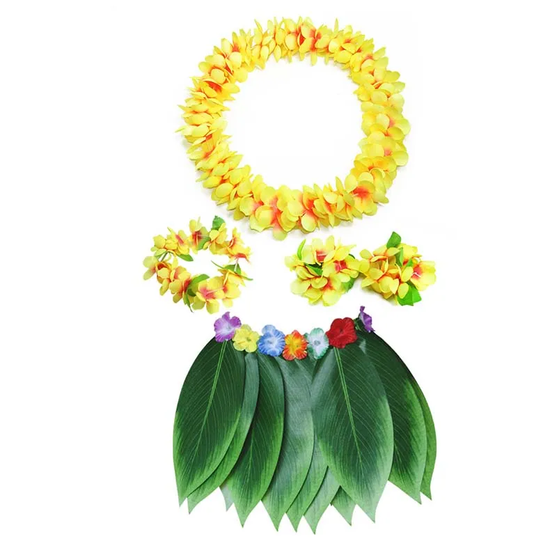5 шт./компл. детей листья в форме Панциря Черепахи в гавайском стиле, танцевальный костюм для Юбка для танца \"хула\" в гавайском стиле вечерние одежда из травы платье джунгли костюм - Цвет: Style2-02