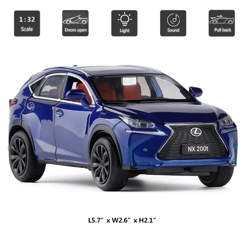 HOMMAT Simulation 1:32 Lexus NX 200T внедорожный внедорожник модель автомобиля литые под давлением игрушки модели автомобилей детские игрушки для детей