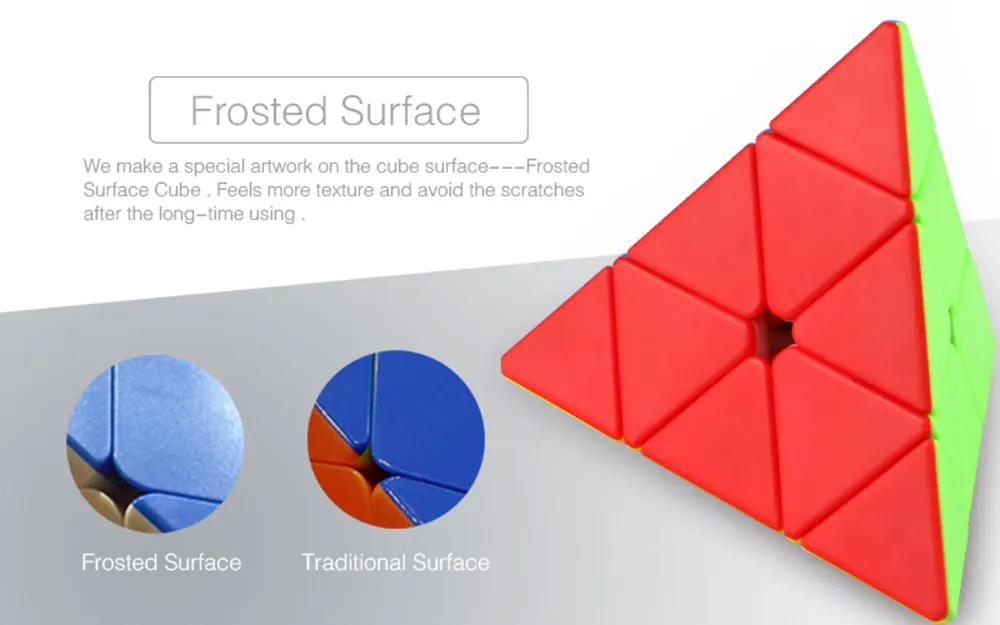 QiYi Pyraminx QiMing Triangle Pyramid No Sticker Magic Cube Puzzle Speed Cubo Magico Educational Toys for Children kids Gifts