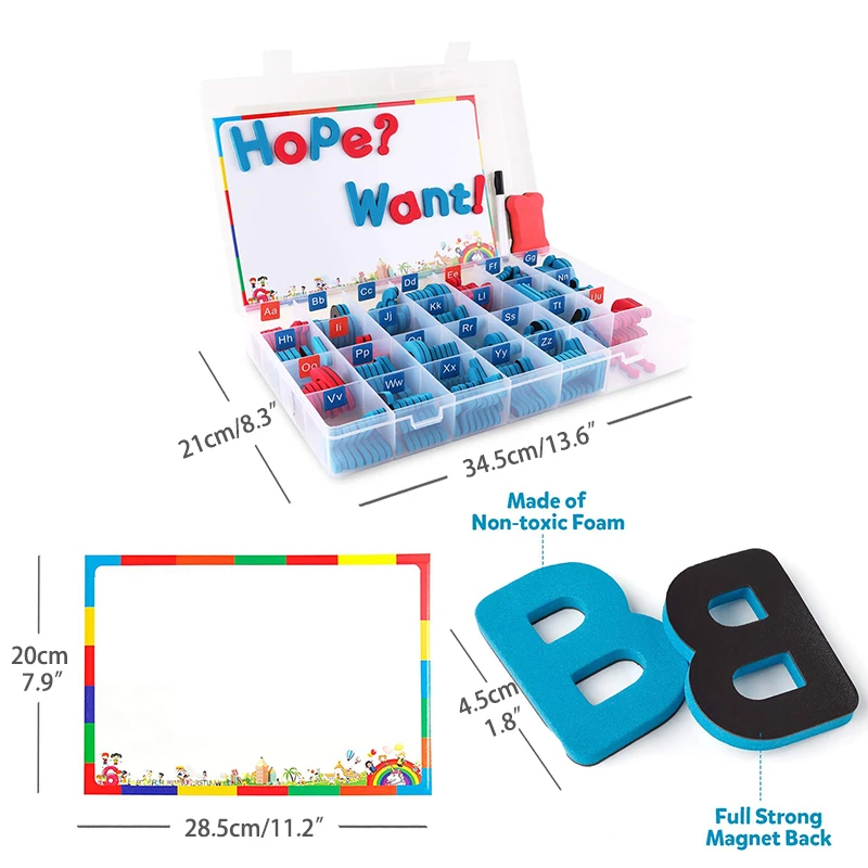 Letras de Espuma Sala de Aula Conjunto com Placa Ortografia e Aprendizagem Brinquedos para Crianças Ímã para Crianças Magnética Alfabetos Meninos 208 Pçs Abc 7 Weddings & Events