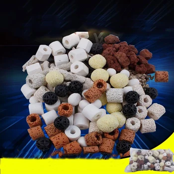 

100g /150g Aquarium Fish Tank Filter Media Ceramic Rings Activated Carbon Bio Balls Clear Water with Free Filter Net Bag