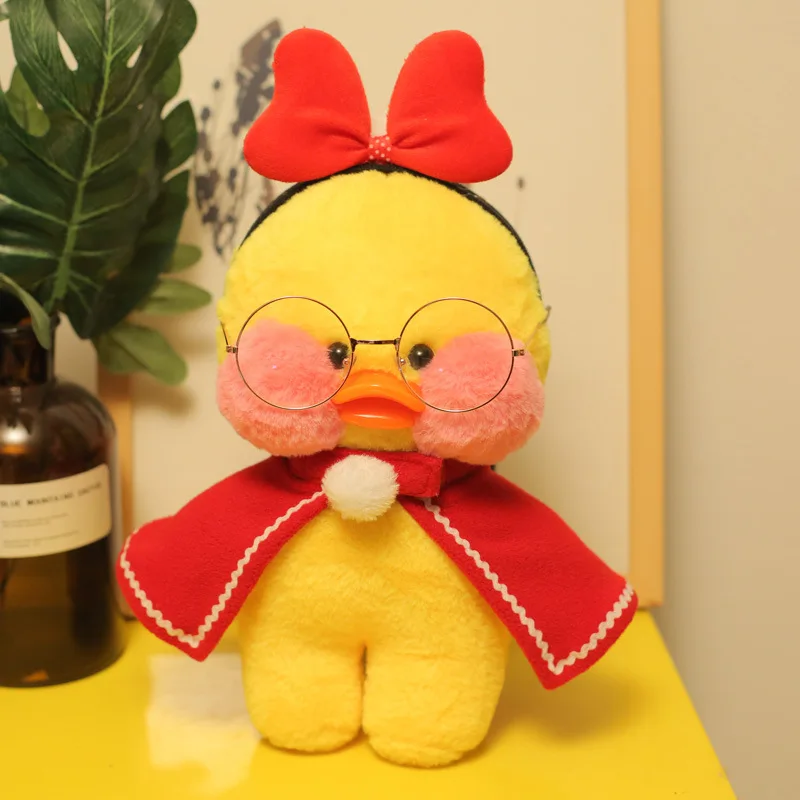30 см Kawaii LaLafanfan кафе утка плюшевая игрушка милые животные желтая мягкая кукла