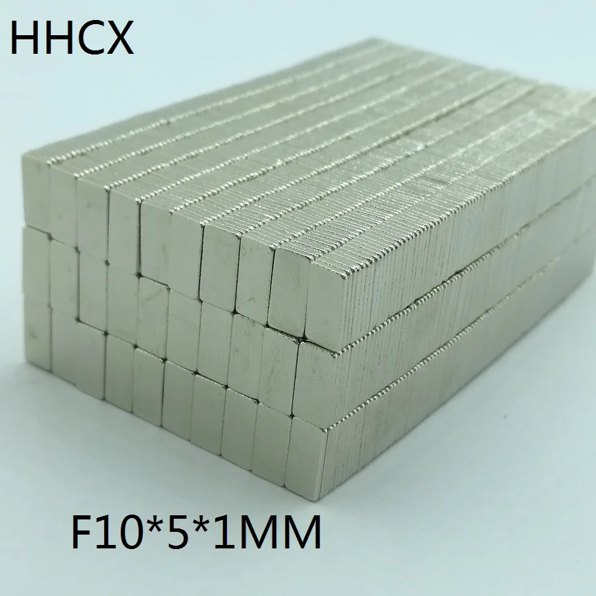 50 шт./лот магнит 10x5x1 мм N35 Сильный квадратный NdFeB редкоземельный магнит 10*5*1 мм неодимовые магниты 10мм x 5мм x 1мм
