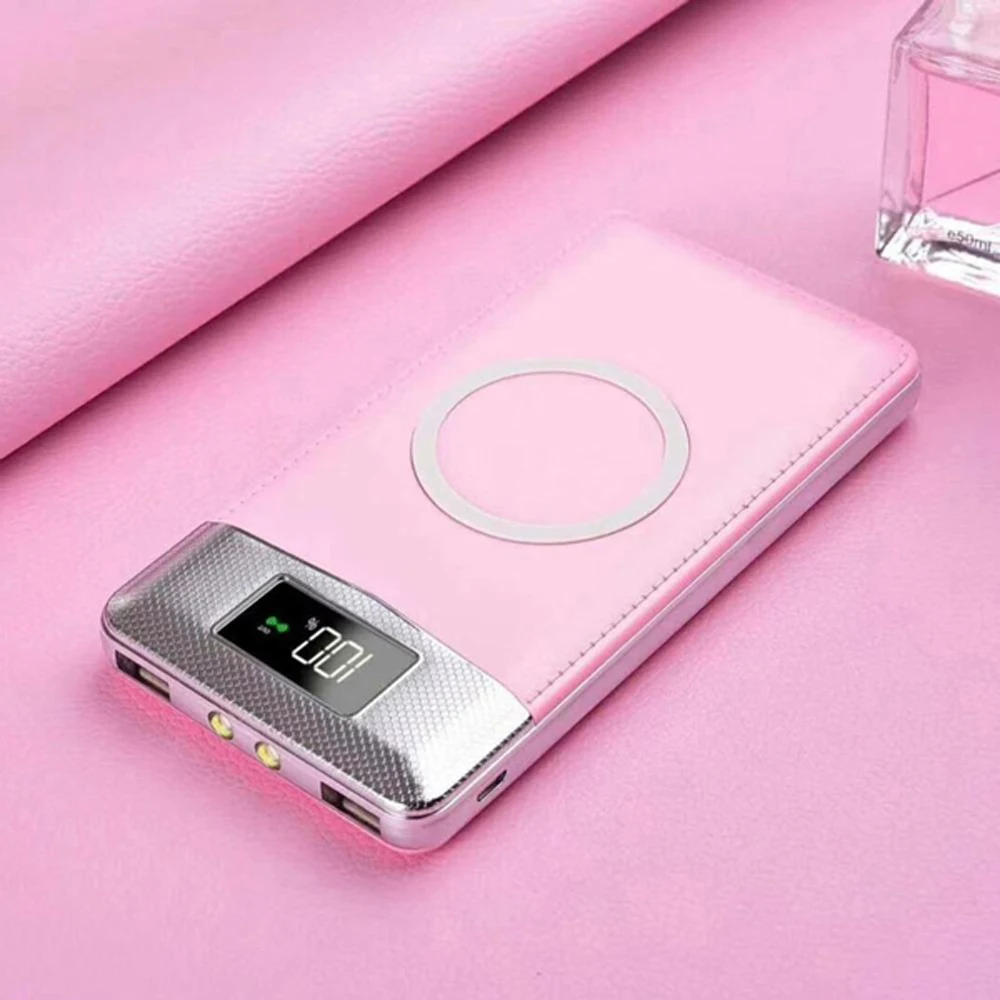 Беспроводной power bank 20000 мАч портативный Bank внешний аккумулятор двойные порты
