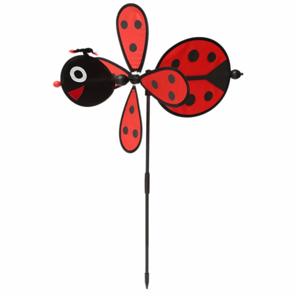 

New 1Pc Bumble Bee / Ladybug Windmill Whirligig Wind Spinner Home Yard Garden Decor Toy Gift