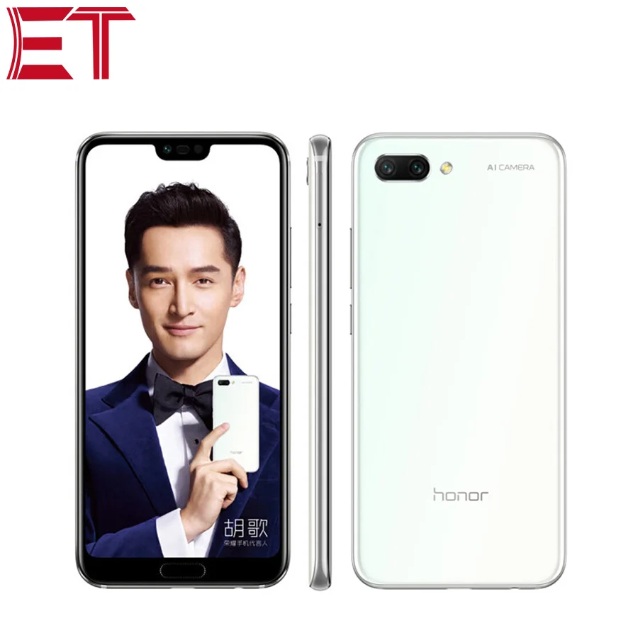 Мобильный телефон Honor 10 глобальной прошивки экран 5 84 дюйма 4 Гб ОЗУ 128 ПЗУ