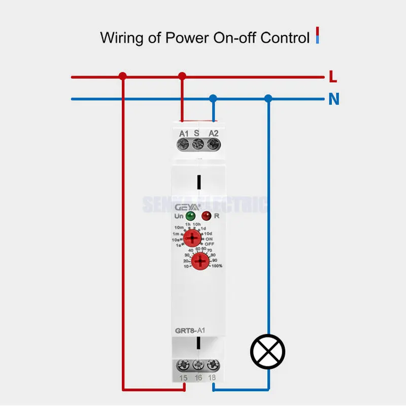 Din-рейка мини Таймер задержки выключения реле GRT8-B регулируемым 16A AC230V или AC/DC12-240V реле времени задержки с CE CB