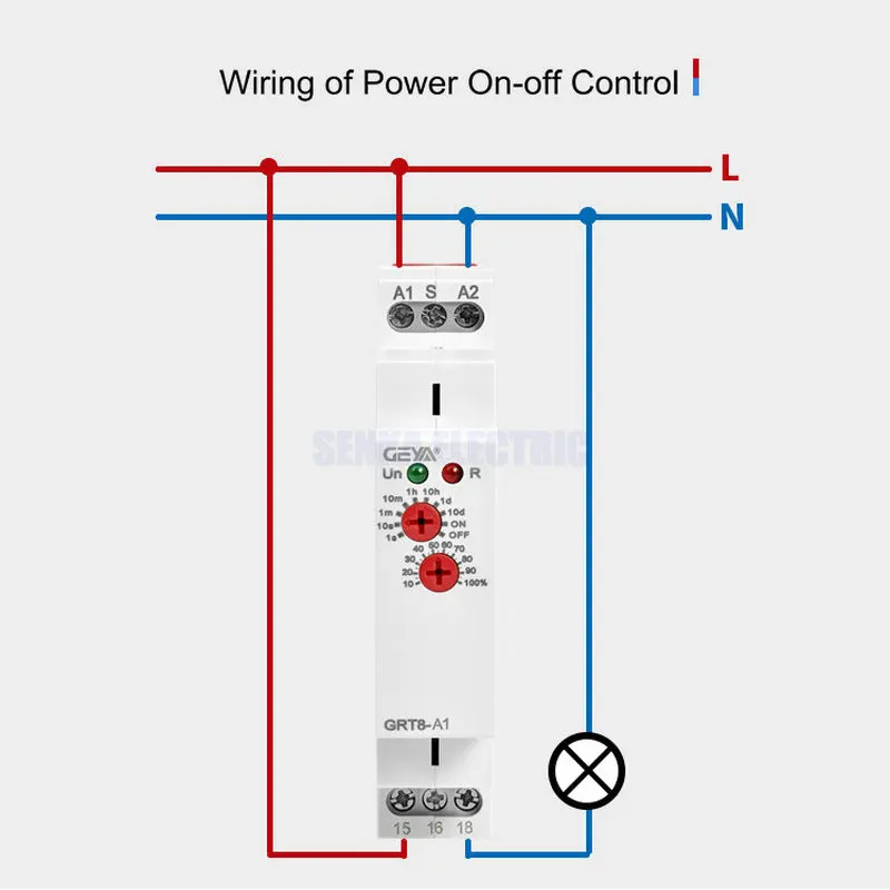 AC/DC12V-240V GRT8-B2 Mini Single Function Control Time Delay Relay Din Rail Mount Timer Power-on Delay Time Relay AC/DC12V-240V GRT8-B2 Mini Single Function Control Time Delay Relay Din Rail Mount Timer Power-on Delay Time Relay