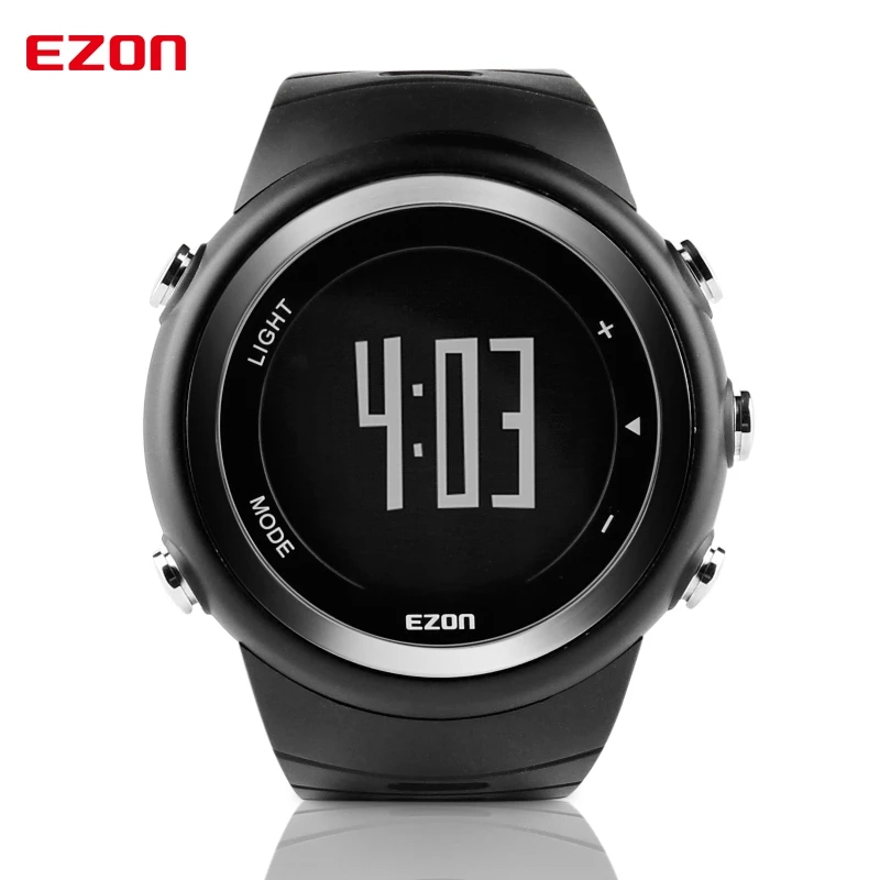 Мужские спортивные часы EZON для бега, цифровой шагомер, Монитор калорий, секундомер, наручные часы, водонепроницаемые часы, мужские часы, мужские часы