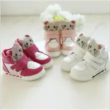 2016 Printemps Filles Shoes Strass Bonjour KT Sneakers Mode Casual Enfants Shoes Filles Sport Courir Shoes