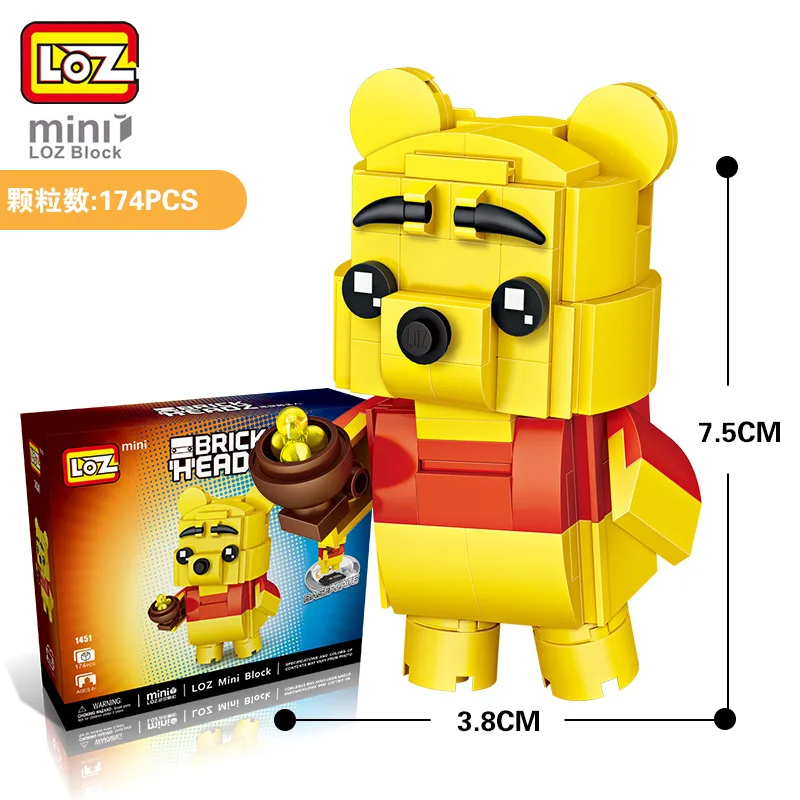 

LOZ Mini Blocs Brique Jouet de Bande Dessinee Ours Figurines Assemblee Batiment Jouet Educatif Anime Animaux Figurines Caractere